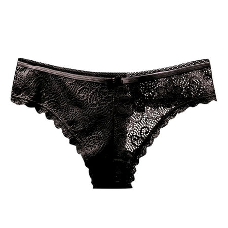 Lace Thong Underwear for Women Breathable Panties Low Rise Cheeky Lace Underwear Ladies See Through Lingerie