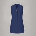 thumbnail image 2 of TaTaai V-Neck Sleeveless Shift Dress Women's Solid Color Mini Casual Dress Linen Feel Button Detail A-Line Lightweight Summer Gift, 2 of 7