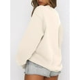 thumbnail image 4 of Sweat-shirt à Manches Longues pour Femmes Casual Col Rond Pull à Capuche en Molleton, 4 of 6