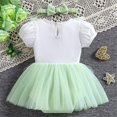 thumbnail image 4 of WIBACKER 3-18M Infant Baby Girls Princess Romper Onesie Dress Bodysuit with Headband Toddler Christmas Halloween Birthday Dresses, 4 of 12