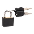 thumbnail image 1 of Mini Padlock Case Combination Set with Keys Square Alloy Padlocks Small Locks for Gym Bags Purse Diary Baggage Backpacks , Black, 1 of 10