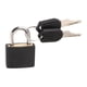 thumbnail image 1 of Mini Candado Estuche de Plástico Cuadrado 2 Llaves Aleación Pequeñas Cerraduras Candados de Seguridad para Negro, 1 of 9