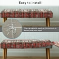 thumbnail image 5 of FUIALDOLG Stretch Dining Bench Cover Christmas Snowman Plaid Anti-Dust Removable Bench Slipcover Decorative Washable Seat Cushion Protector for Bedroom, Kitchen, Hotel, Banquet, 5 of 7