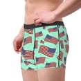 thumbnail image 2 of Sikiie Usa Flag Print Men's Boxer Briefs, Elastic Waistband Boxer Briefs Leggings-Small, 2 of 5