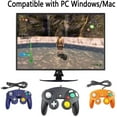 thumbnail image 3 of Reiso Gamecube Style 1 Pack Classic Gamecube USB Wired Controller Gamepad for Windows PC MAC(Red), 3 of 5
