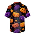 thumbnail image 3 of Drmagiyhm Halloween Scrub Tops Men Plus Size Medical Scrubs Short Sleeve Halloween Nursing Tops Fun V-Neck Scrub Shirts Holiday Printed Nurse Uniforms Black 5XL, 3 of 4