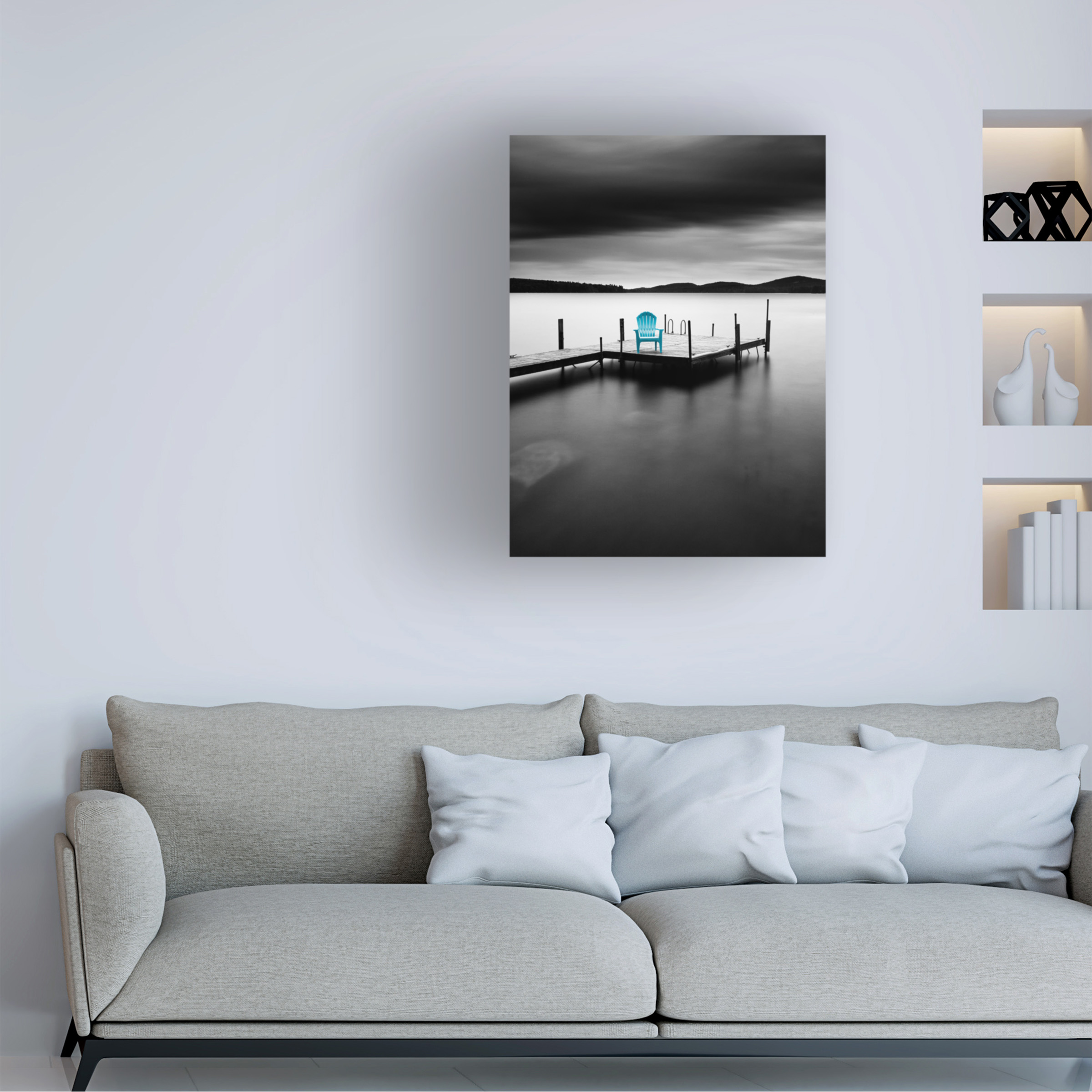 Trademark Fine Art 'A Blue Spot' Canvas Art by Geoffrey Ansel Agrons