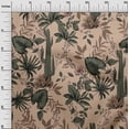 thumbnail image 3 of oneOone Georgette Viscose Light Brown Fabric Tropical Sewing Material Print Fabric By The Yard 42 Inch Wide, 3 of 4