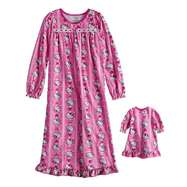 AME Hello Kitty Nightgown & Matching Doll Gown Set Girls 410 (6