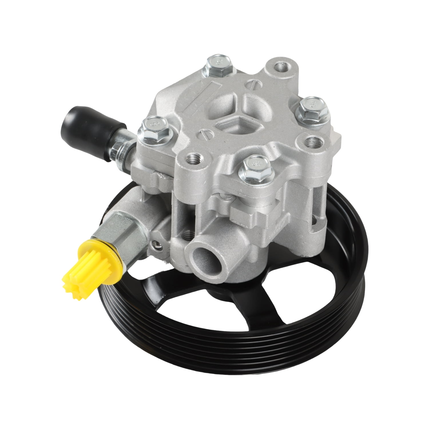 PANGOLIN Power Steering Pump with Pulley 20-2401 Compatible with 2007-2012 Dodge Caliber, 2007-2017 Jeep Compass, 2007-2017 Jeep Patriot Power Assist Steering Pump Replacement Part