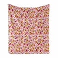 thumbnail image 1 of Nature Soft Flannel Fleece Throw Blanket, Colorful Pattern with Foliage Flowers Rustic Branches Changing of Seasons, Cozy Plush for Indoor and Outdoor Use, 50" x 60", Multicolor, by Ambesonne, 1 of 6