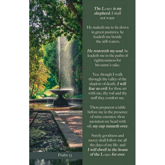 B&H Publishing The LORD Is My Shepherd I Shall Not Want Psalm 23 KJV Bulletin - Pack of 100