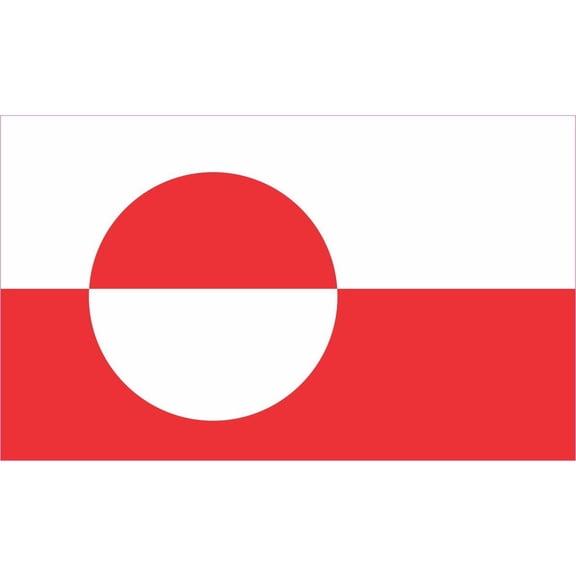 5in x 3in Greenland Country Flag Bumper Sticker Decal Window Stickers Car Decals
