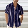 thumbnail image 3 of Hawaiian Shirt for Men Summer Short Sleeve Button Down Lapel Collar Floral Print Casual Beach Shirt Vacation Outfits, 3 of 6
