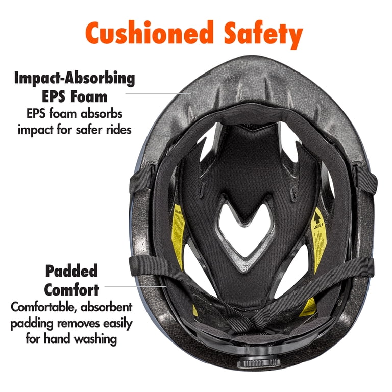 Ozark Trail Toddler Bike Helmet, Navy Blue, Ages 3+, Size XS, Adjustable Fit, 11 Vents