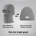 thumbnail image 3 of ievspot Men Winter Hat Knitted Pure Color Elasticity Thick Ear-protecting Cap Father Grandfather Headwear Outdoor Cap, 3 of 8