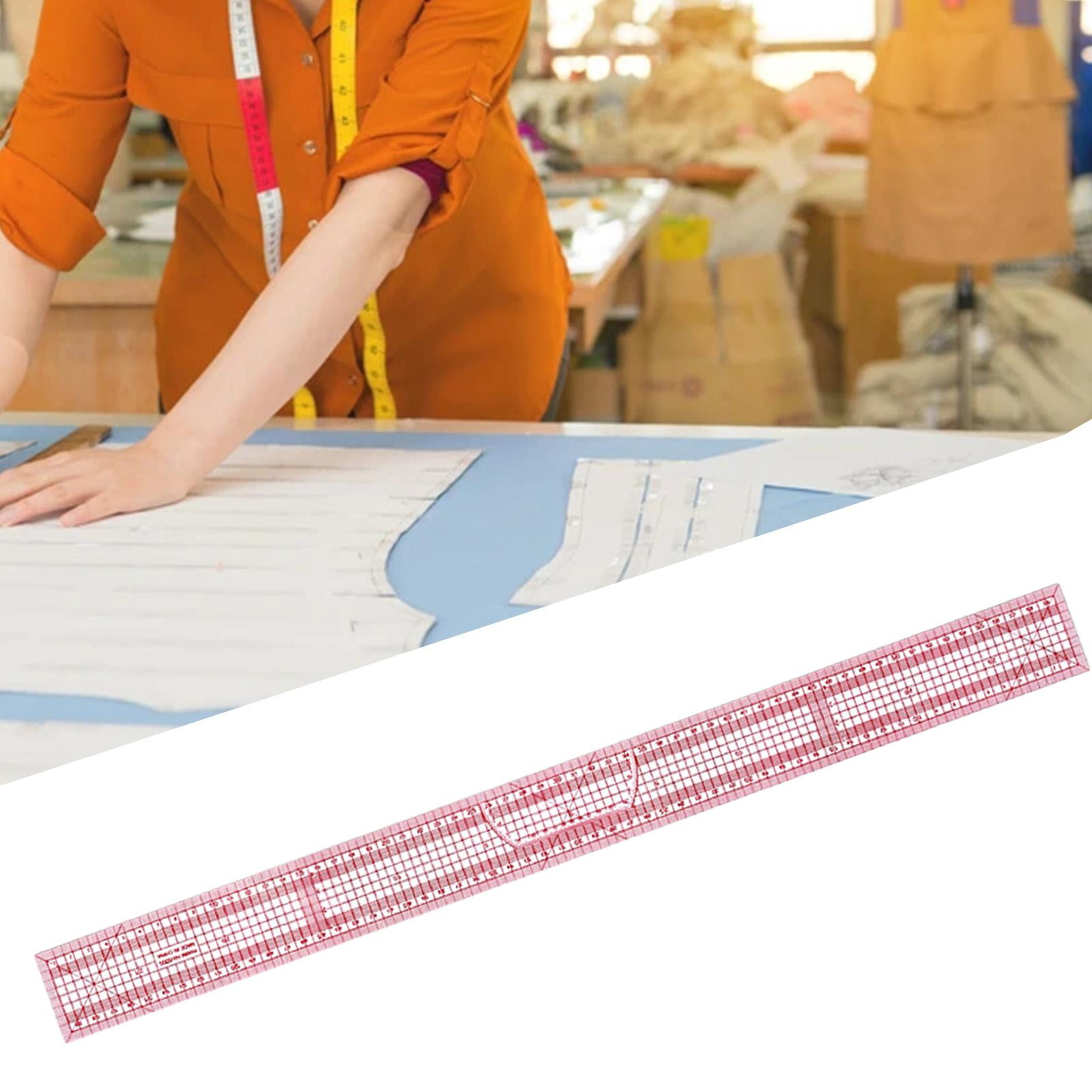 Abbraccia 2x 60cm Soft Tape Quilting Ruler Acrylic ' Ruler Precision Cutting Paper, for Quilting, Sewing & Crafts Template 2 Pcs