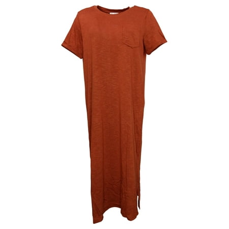 Jessica Simpson Dress Sz L Midi Length Casual TShirt Red