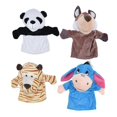 thumbnail image 1 of Ensemble de 4 marionnettes à main en forme d'animaux, jouet interactif parent-enfant avec bouche mobile, 1 of 4