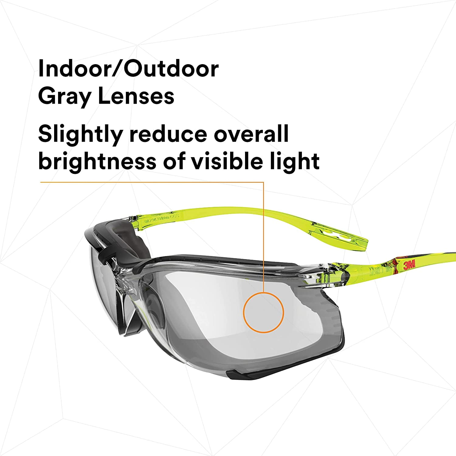 3m Safety Glasses,Foam Lined,Unisex SCCS07SGAF-GRN-F