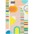 thumbnail image 2 of Well Woven Apollo Parade Modern Geometric Kids Multi Color Flat Pile Easy to Clean 3'3" x 5' Area Rug for Living Room Dining Room Bedroom and Kitchen, 2 of 7
