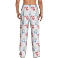 thumbnail image 3 of Uemuo Red Squirrel And Blue Rabbit Pattern Men's Wide Leg Palazzo Lounge Pants with Pockets Light Weight Loose Comfy Casual Pajama Pants-X-Large, 3 of 9