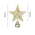 thumbnail image 3 of IMossad Christmas Star Tree Topper Decoration – Gold Iron Five-Pointed Star with LED Lights, Luminous Tree Top, Battery Operated, Perfect Holiday Gift for Christmas and New Year, 3 of 6