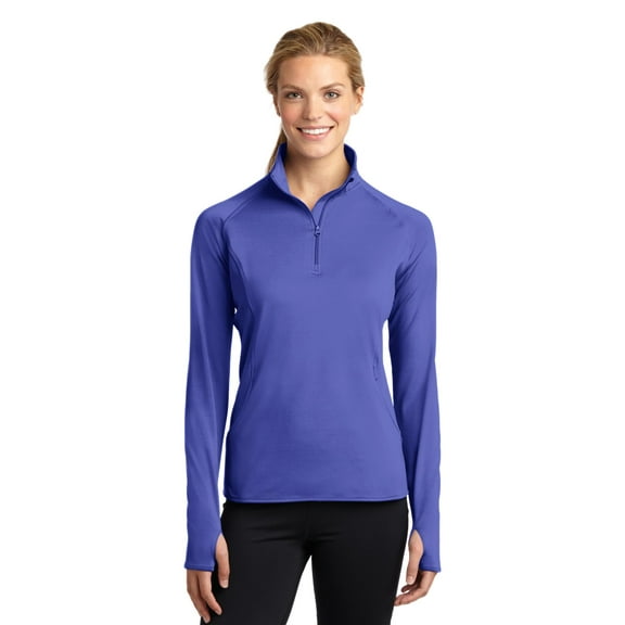 Sport-Tek Womens Sport-Wick Stretch 1/2-Zip Pullover. LST850