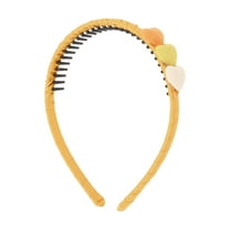 Unique Bargains 1 Pc Heart-shaped Headband for Girls 5.51"x4.72"x0.83" Yellow