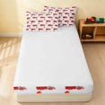 thumbnail image 4 of Erosebridal Fire Truck Zipper Twin Comforter Sets with Fitted Sheet and 2 Pillowcases, Firefighter Zipper Bedding Set, Blue Night, 4 of 7