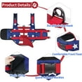 thumbnail image 4 of Malier Dog Life Jacket, Ripstop American Flag Vest for Swimming Boating, Puppy Shark Jacket with High Buoyancy Swimsuit Small Medium and Large Dogs (Large, Red & Dark Blue), 4 of 10