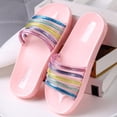 thumbnail image 5 of ZTTD Customized Women Slippers Bathroom Flip Flops Beach Slides Sandals Non Slip Colorful Rainbow Personalized Slippers Women's Slipper A, 5 of 5