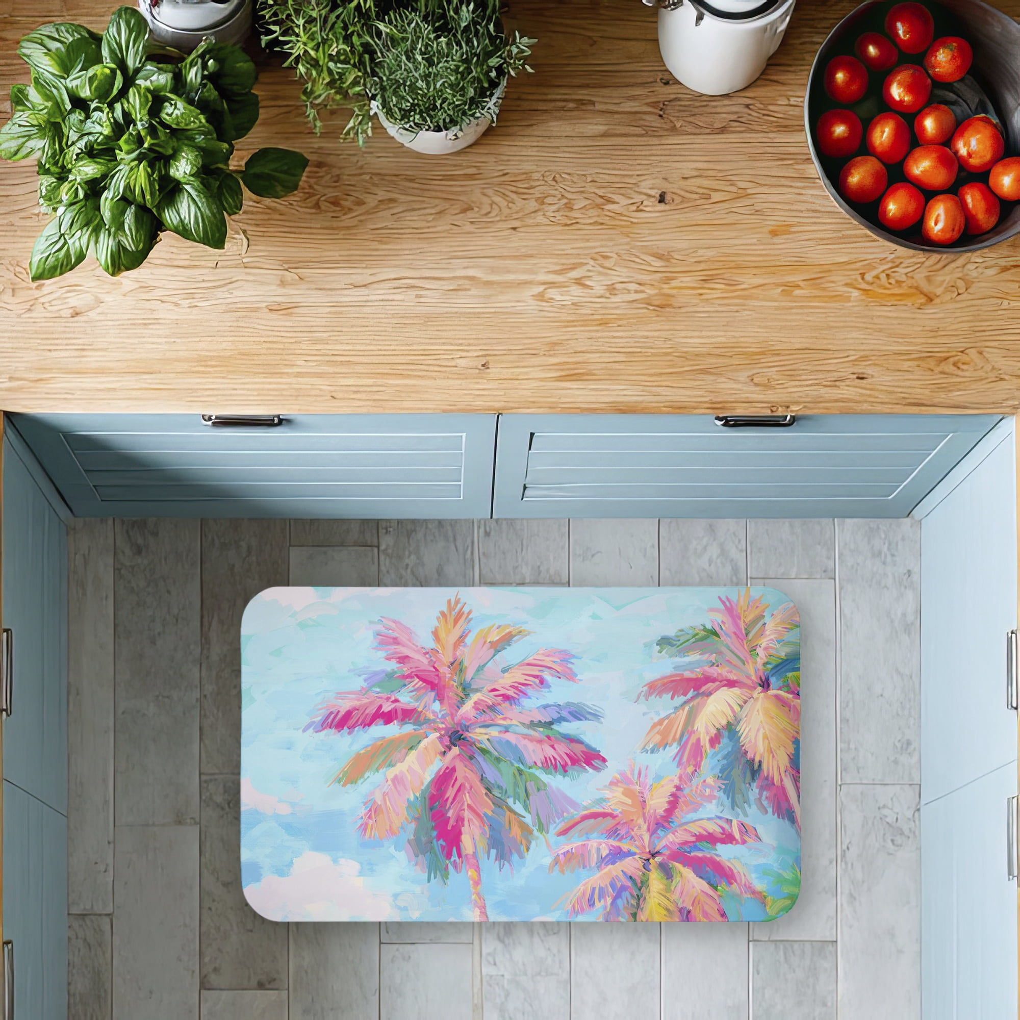 Stupell Industries Vibrant Tropics Palm Tree Printed Anti-Fatigue Floor Mat, design by Ziwei Li