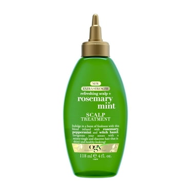 OGX Extra Strength Refreshing Scalp   Rosemary Mint Scalp Treatment, Refreshing Scalp Treatment to Help Remove Scalp Buildup, Minty Leave-In Dry Scalp Treatment for Shiny Hair, 4 fl. Oz