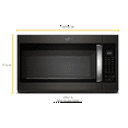 thumbnail image 2 of Whirlpool - 1.9 Cu. Ft. Over-the-Range Microwave with Sensor Cooking - Black stainless steel, 2 of 5
