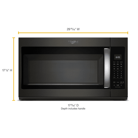 Whirlpool - 1.9 Cu. Ft. Over-the-Range Microwave with Sensor Cooking - Black Stainless Steel