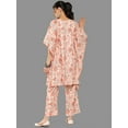 thumbnail image 7 of Janasya Women's Peach Crepe Digital Printed Co-ords Set, 7 of 7