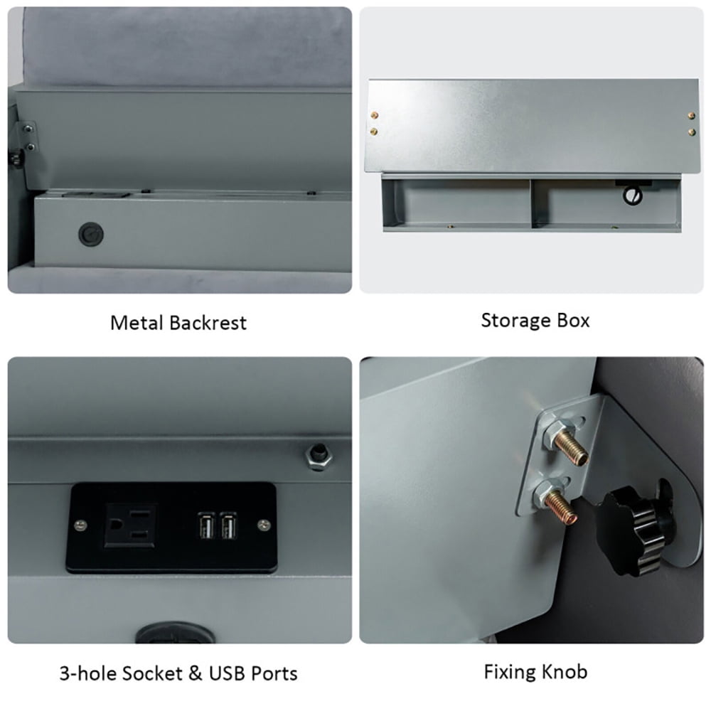 Finihen L-shaped Sectional Sofa Couch, Modular L-shaped 3-Seat Sectional Sofa with Reversible Chaise and 2 USB Ports, for Living Room, Light Gray Finihen L-shaped Sectional Sofa Couch, Modular L-shaped 3-Seat Sectional Sofa with Reversible Chaise and 2 USB Ports, for Living Room, Light Gray