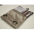 thumbnail image 3 of Kashi Home Sabrina 52X84 Grommet Curtain Panel, Decorative Silver Foil Print Room Darkening Blackout Window Treatment Panel, Taupe, 2 Pack, 3 of 3