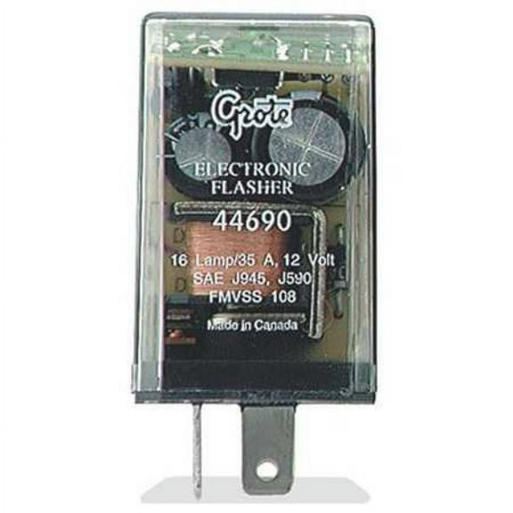 Grote 44690 - Flasher, 16-Lamp Electronic Flasher, 2 Terminal