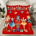thumbnail image 2 of Feelyou Kawaii Western Princess Bed Sheets, Cartoon Royal Nutcracker King Sheets, Merry Christmas Sheet Set, Lightweight Room Decor, 4-Piece, 2 of 7