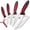 Red, variant on MYVIT Ceramic Knife Set Kitchen 4-Pack Paring Knife with Cover Chefs Fruit Vegetable Cutting Knife for Boneless Meat