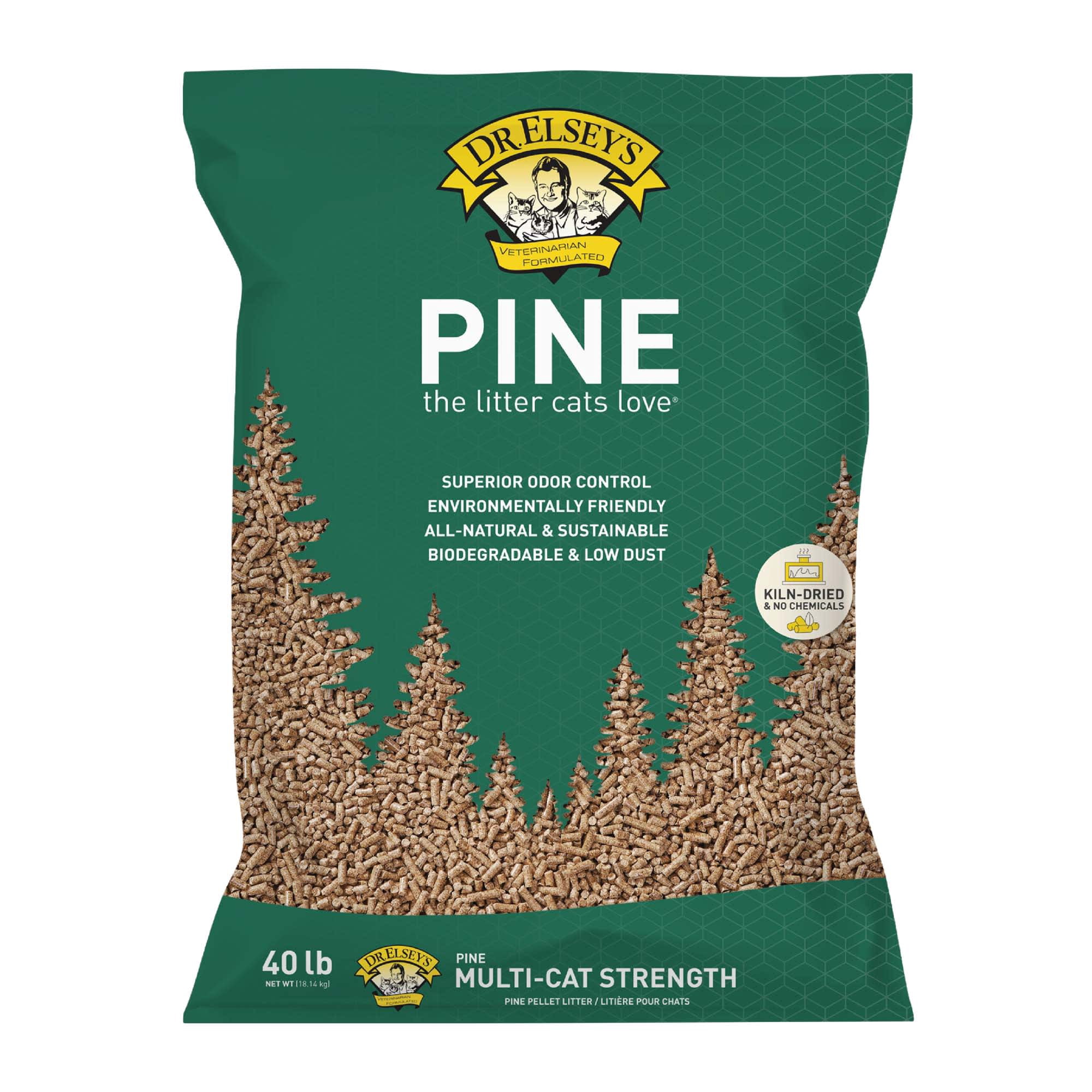 Dr. Elsey's Pine All-Natural Kiln-Dried Cat Litter, 40 lbs.