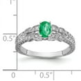 thumbnail image 2 of Primal Gold 14 Karat White Gold 6x4mm Oval Emerald and Diamond Ring, 2 of 4