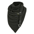 thumbnail image 4 of Ladies' Retro Solid Color Star Decorative Scarf Neckerchief winter gloves Green, 4 of 4