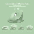 thumbnail image 2 of Ergonomic Wireless Mouse with USB Receiver for PC Computer, Laptop and Desktop, Ergo Vertical Mouse with Silent Clicks Long Battery Life, Up to 1600 DPI & 1 AA Battery Powered, Green, 2 of 4
