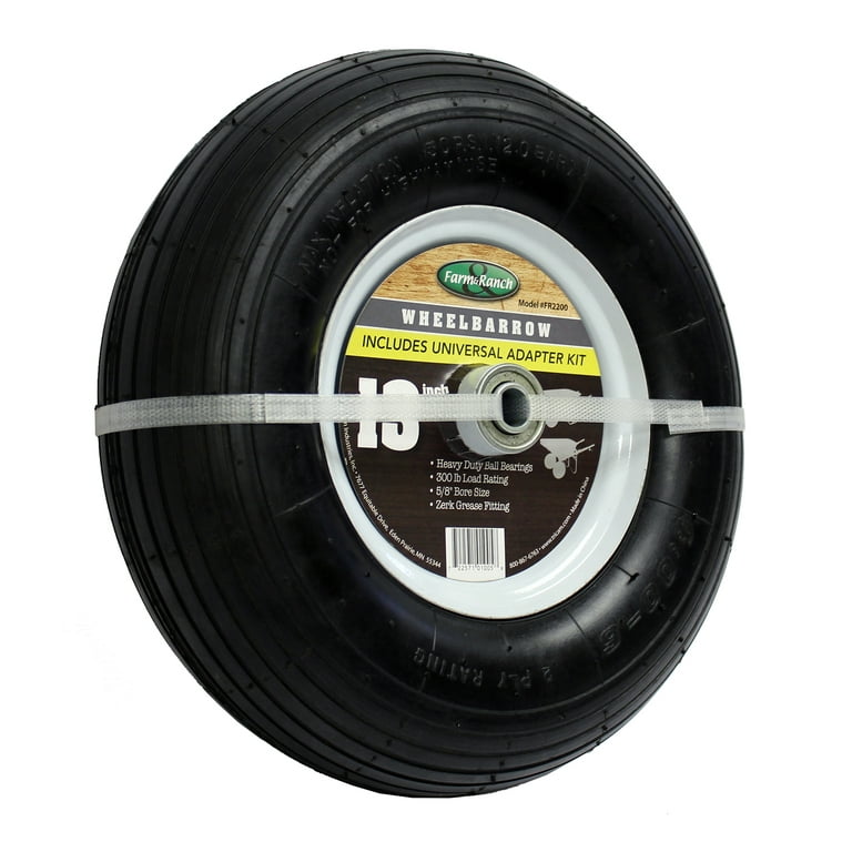 Farm Ranch 13 Inch Pneumatic Wheelbarrow Tire 2 pieces