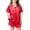 Red, variant on YunPes Girls Satin Outfits Button-Down Short Sleeve Tops Ruffle Shorts PJS Sets Kids Elegant Comfy 2 Piece Clothing 5-15 Years