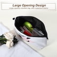 thumbnail image 2 of Bolsa de maquillaje Unique Bargains personalizada Monedero con letra C Bolsa blanca, 2 of 7