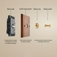 thumbnail image 4 of MYG Toggle Light Rocker Switch 1/2 Way Retro Walnut Wood Plate Brass Lever, 4 of 8